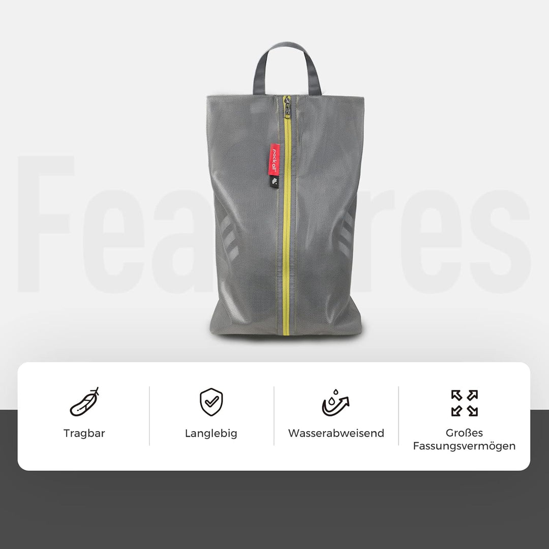 pack all Wasserfeste Reise Schuhbeutel, Schuhorganizer, Schuhtasche mit Reissverschluss, für Männer