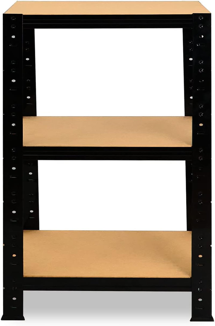 shelfplaza® 90x45x45cm Black Schwerlastregal schwarz/Metallregal schwarz 3 Böden à 175kg Tragkraft/L
