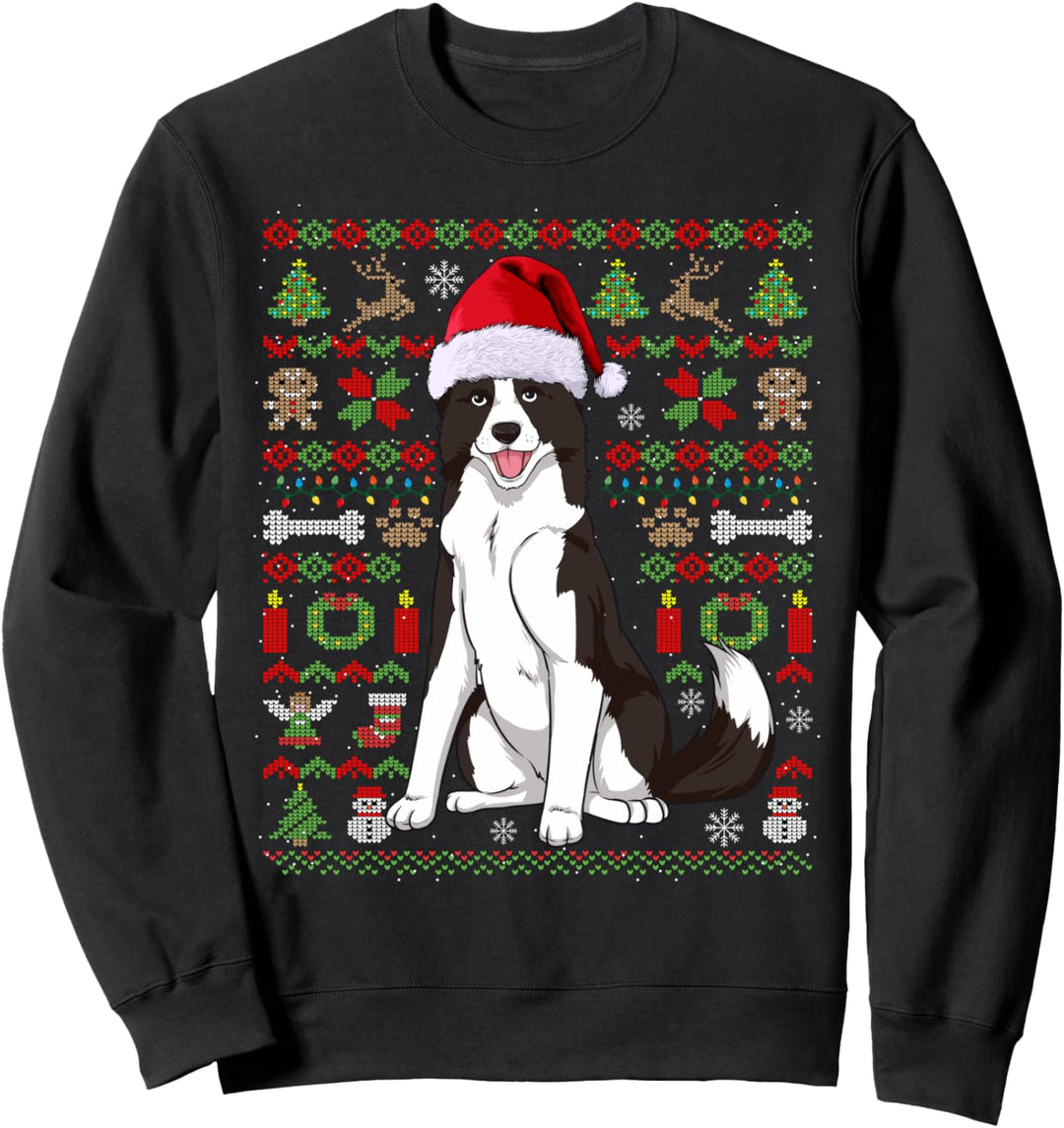 Ugly Christmas Border Collie Weihnachten Hunde Geschenk Sweatshirt