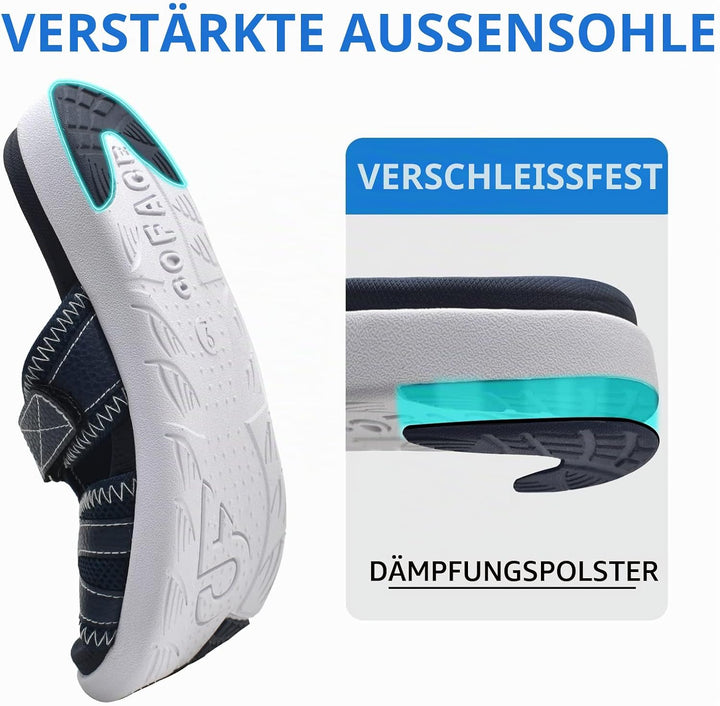 COFACE Herren Sport Recovery Sandalen Plantar Fasciitis weiche Polsterung leichtes Gewicht Bogen Unt