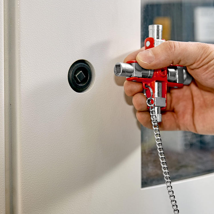 Knipex Universal-Schlüssel für gängige Schränke und Absperrsysteme 90 mm (SB-Karte/Blister) 00 11 06