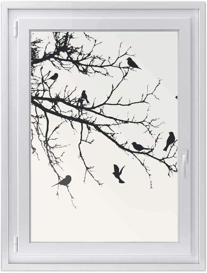 Fensterfolie Sonnenschutz I Hochwertige Folie für Fenster - selbsthaftend I Dekofolie für Bad, Küche