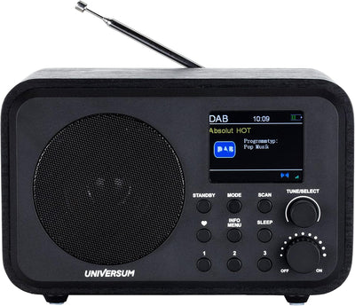 UNIVERSUM DAB Digitalradio, UKW Radio, mit Bluetooth, Kopfhörerausgang und Akku DR 300-20