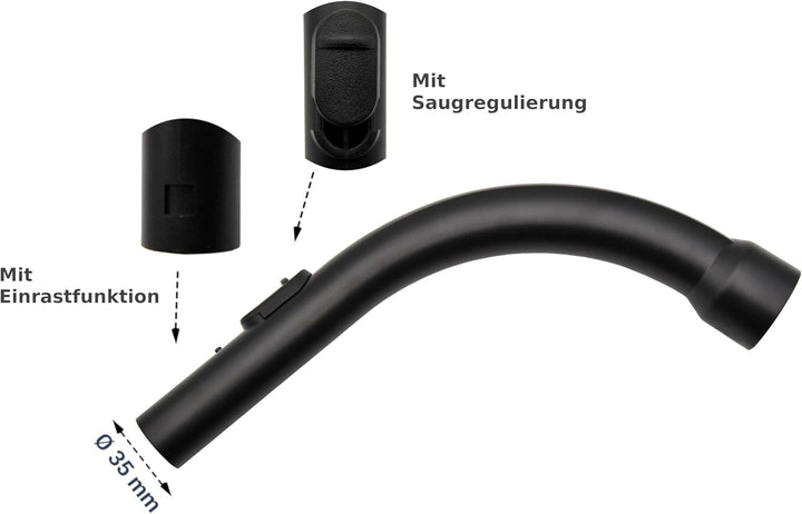 LeaBen Set Teleskoprohr Saugrohr + Handgriff + Parquet Düse kompatibel mit Miele Staubsauger C1, C2,
