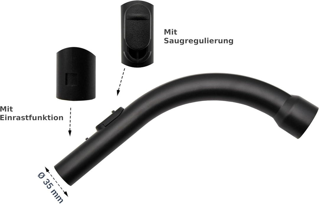 Set Teleskoprohr Saugrohr + Handgriff + Bodendüse kompatibel mit Miele Staubsauger C1 C2 C3 H1 Compl