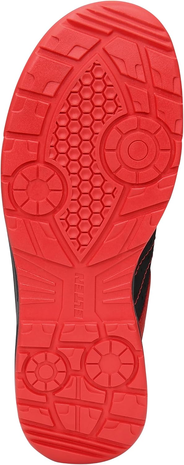 ELTEN Schuhe, Breezer XX10 Low ESD S1 44 EU Schwarz Rot, 44 EU Schwarz Rot