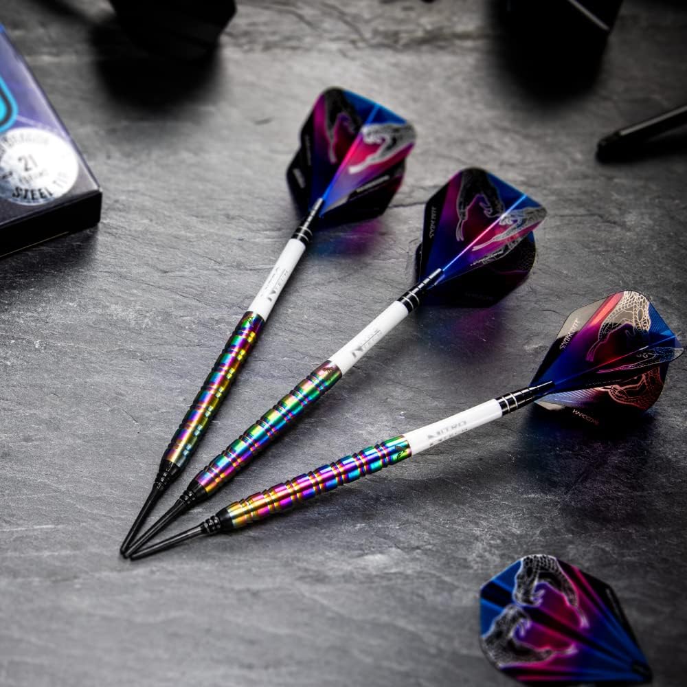 RED DRAGON Peter Wright Snakebite 1 Profi Dartpfeile Tungsten Darts Set mit Flights und Schäfte 18.0