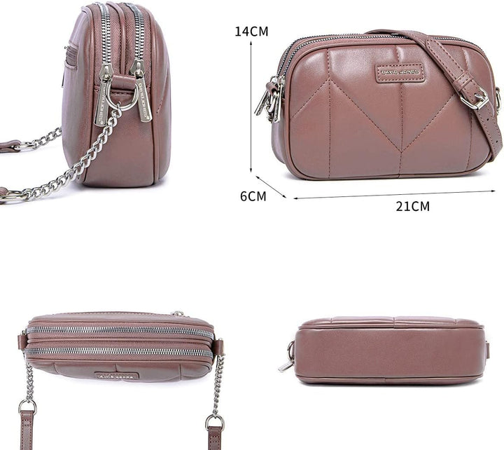 David Jones - Dämen Kleine Umhängetasche - Frau Mini Handtasche PU Leder - Handy Tasche Multi Tasche