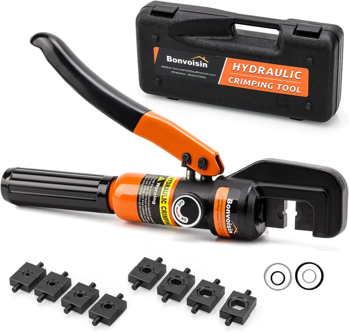 Bonvoisin Hydraulische Crimpzange mit 9 Formen Dicke 4-70 m㎡丨Dickem Chrom Isoliertem Griff Stahlgehä