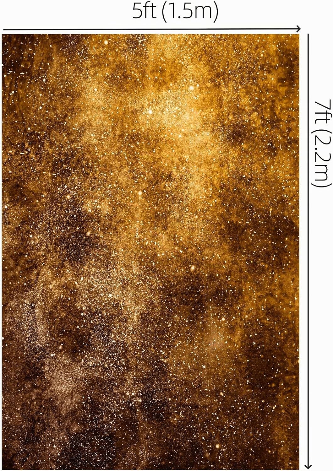 WaW 1.5x2.2m Fotohintergrund Gold Glitzer Hintergründe für Fotostudios S Gelb, S Gelb