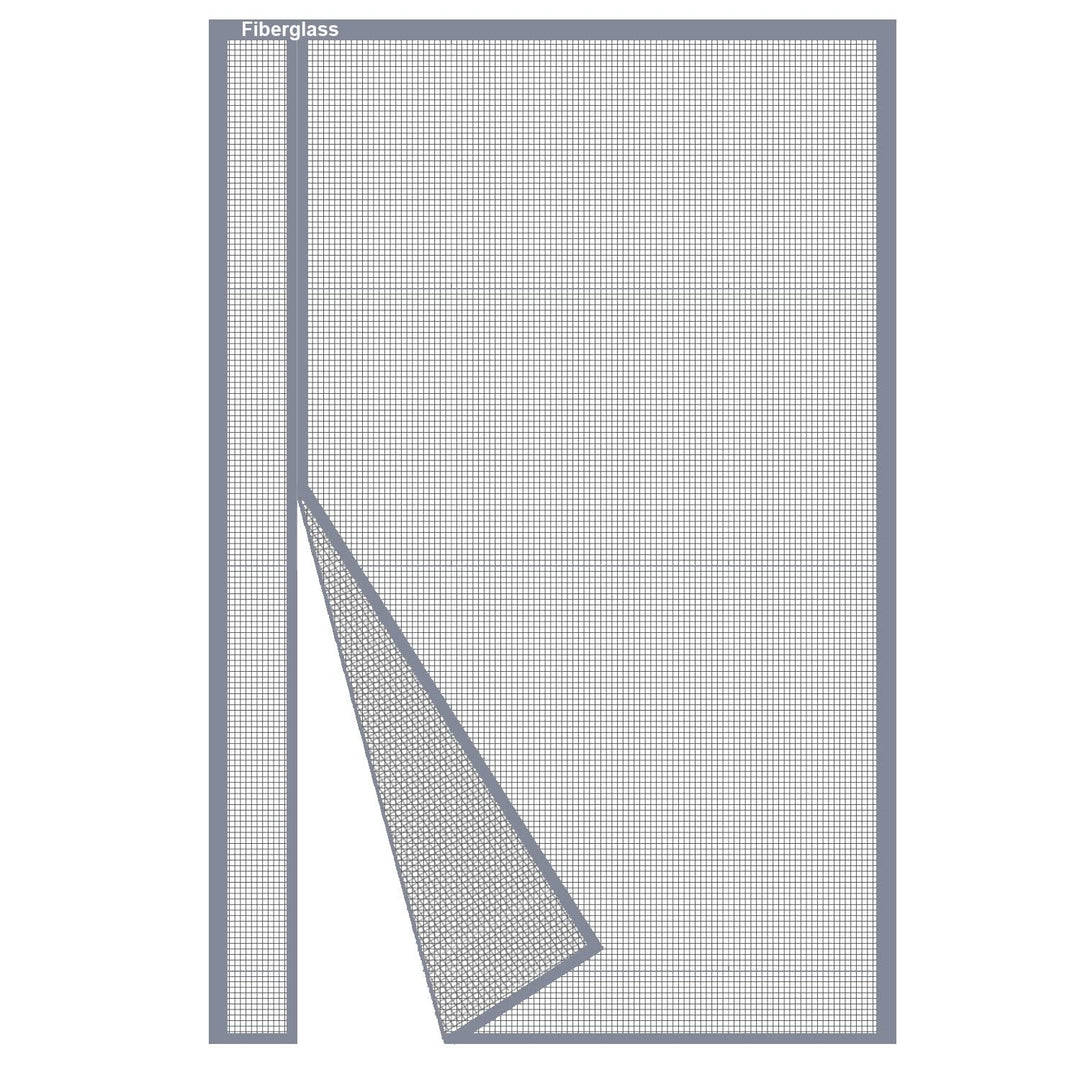 Risareyi Seitliche Öffnung Magnet Fliegengitter Balkontür 125x260cm, Grau