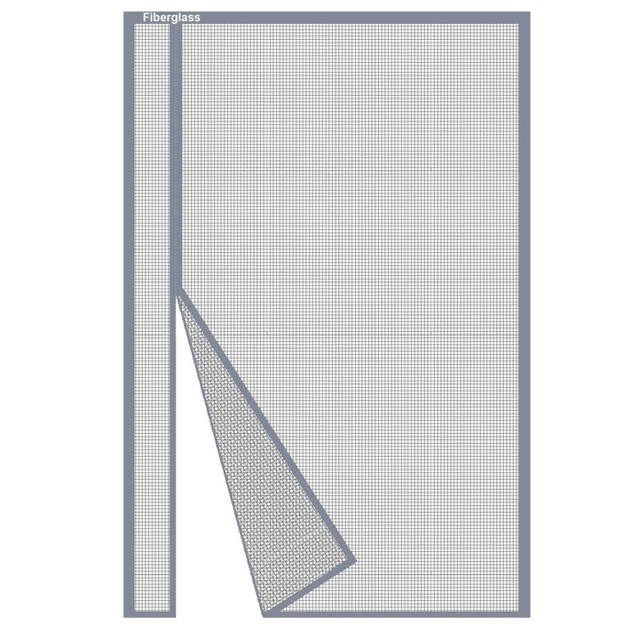 Risareyi Seitliche Öffnung Magnet Fliegengitter Balkontür 135x195cm, Grau