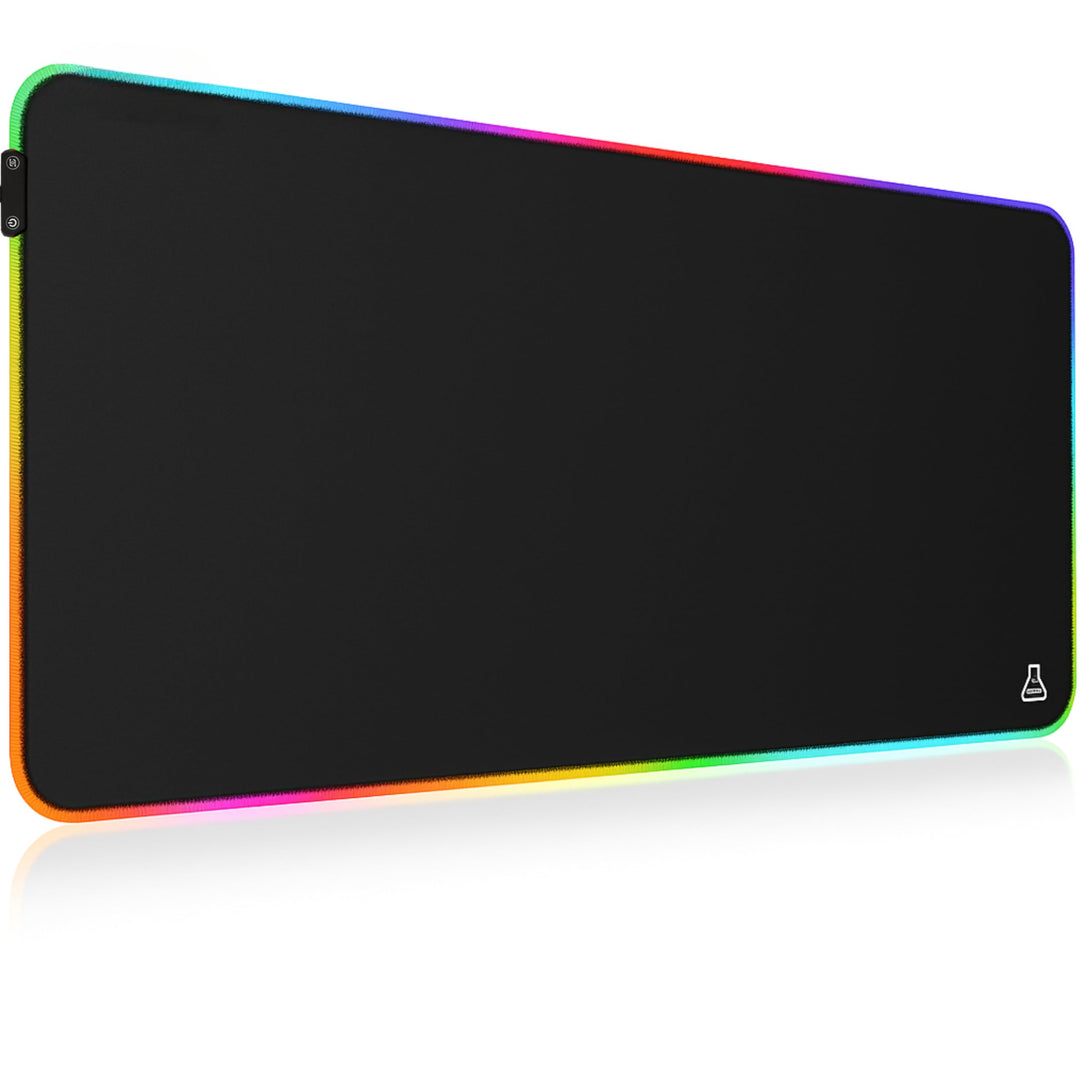 THE G-LAB Pad Rubidum – Gaming-Mauspad RGB – Gaming-Mauspad XXL – LED-Hintergrundbeleuchtung – Feuch