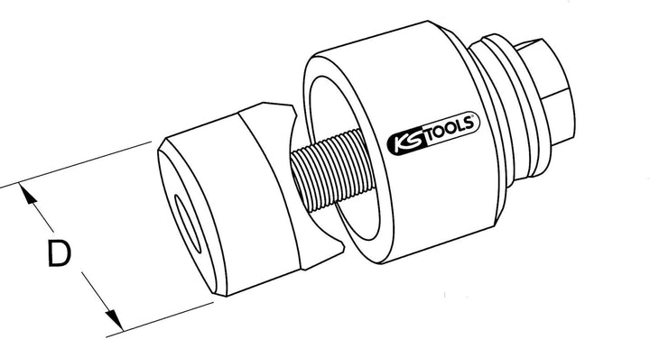 KS Tools 129.0022 Schraublochstanze, 22,5mm
