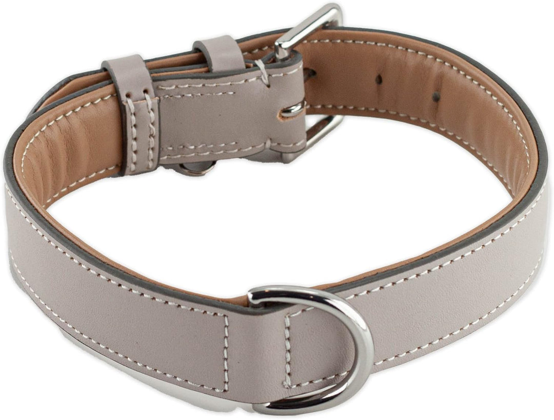Brute Strength Hundehalsband aus Leder - Hellgrau - XL - 56-63 cm XL - 56-63 cm Hellgrau, XL - 56-63