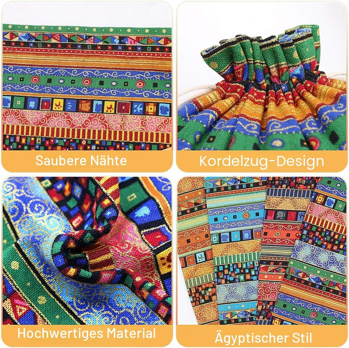 SumDirect 20Pcs Jutesäckchen Jutebeutel, Geschenksäckchen, Jute Sack, Baumwolle Säckchen mit Kordelz