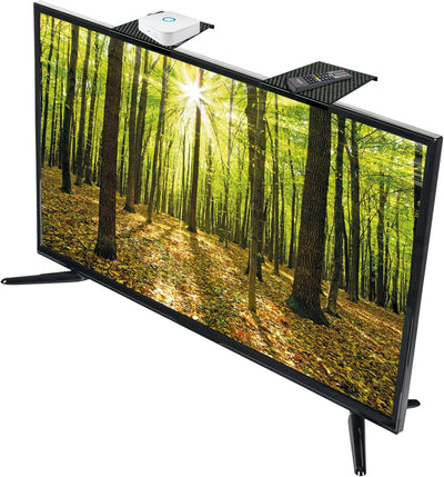 SCHWAIGER 661781 TV-Regal 2er-Set Monitorständer Bildschirmregal Multimedia-Ablage TV-Topper Halteru