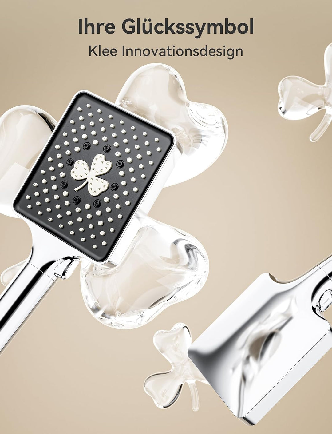 Magichome Duschkopf Wassersparend mit 6 Strahlarten Handbrause Hochdruck Duschkopf Gross Regendusche