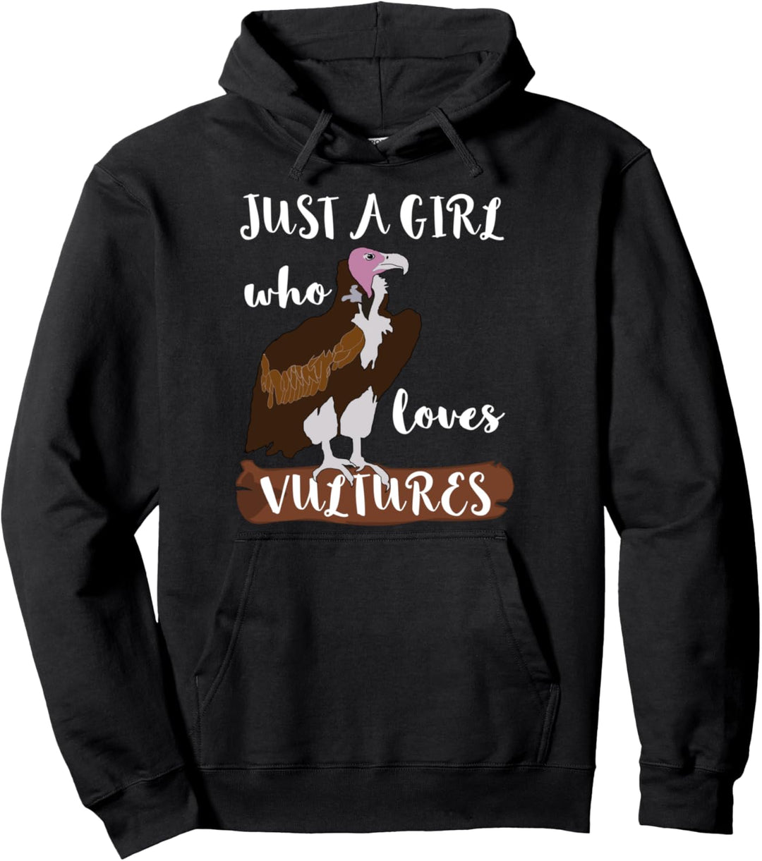 Aasgeier Mädel Just A Girl Who Loves Vulturs Vogel Bussard Pullover Hoodie