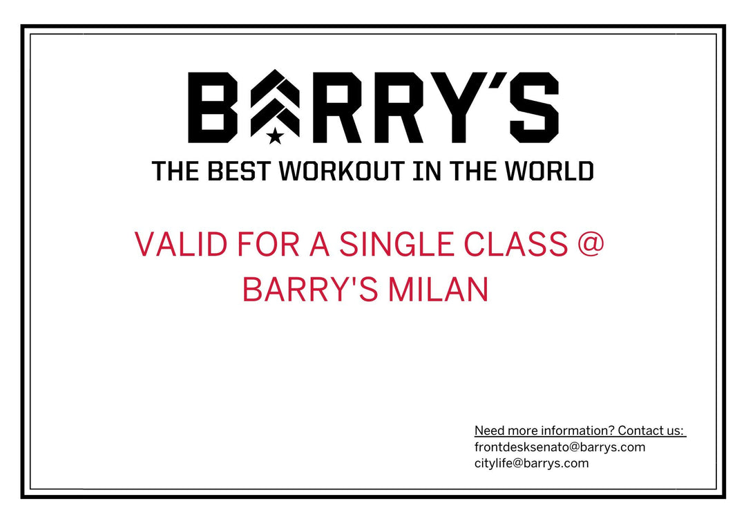 BARRY'S MILAN Klassen Einzelklasse, Einzelklasse