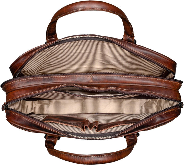 STILORD 'Dante' Business-Tasche Leder gross elegante Aktentasche Umhängetasche Laptoptasche 15.6 Zol