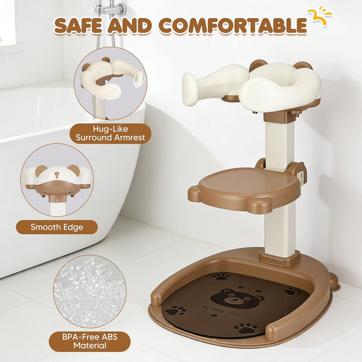 Baby Dusche Ständer Höhenverstellbar, Duschhilfe für Kinder 6-36 Monate | BPA-freier Baby Badestände
