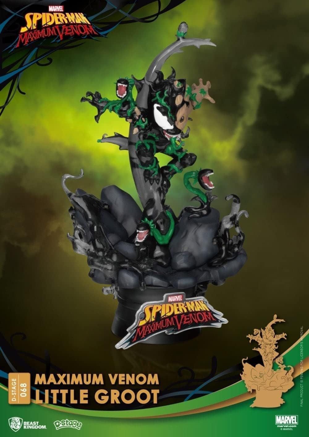 Beast Kingdom Maximum Venom: Little Groot DS-068 D-Stage Statue, Mehrfarbig