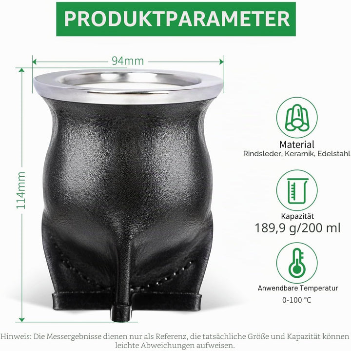 Argentinische Yerba Mate Teetasse mit Keramikfutter Strohhalm Teetasse Eine Bombilla Mate mit Reinig