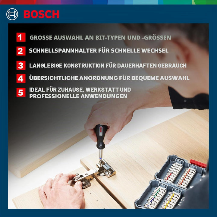 Bosch Bit-Set (44 + 1 Stück) 45tlg. (PH,PZ,SL,HEX,T,TH)