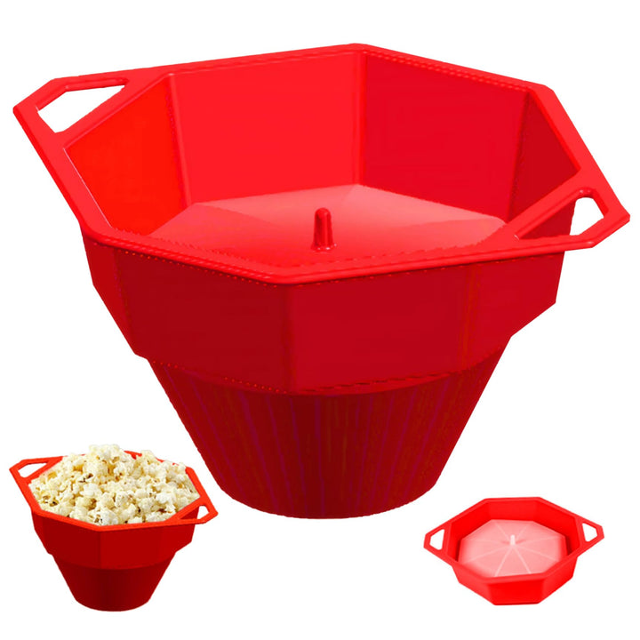 Mikrowelle Popcornschale, zusammenklappbares sicheres Silikon-Popper-Popper-Mikrowelle, hitzebeständ