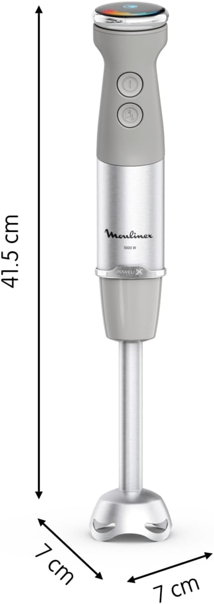 Moulinex Quickchef+, Stabmixer, Technologie mit Powelix-Klingen, Leistung 1000 W, Mixer mit Schnellm