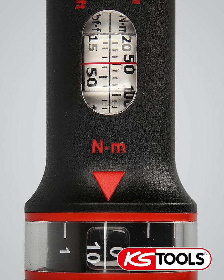KS Tools Ratschen Drehmomentschlüssel 3/8" ERGOTORQUEprecision 516.1522 I 10-50 Nm I Mit Doppelskala