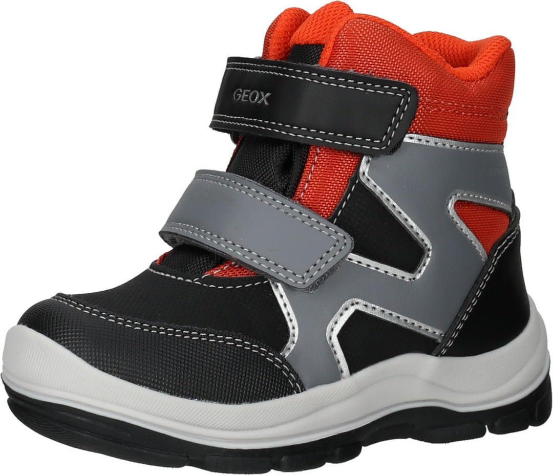 Geox Jungen B Flanfil Boy B ABX Stiefeletten 23 EU Black Orange, 23 EU Black Orange