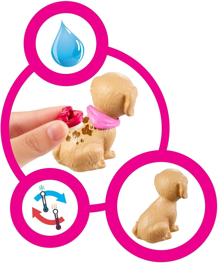 Barbie Tierpflege-Set Puppenfiguren + Zubehör 25 Stück