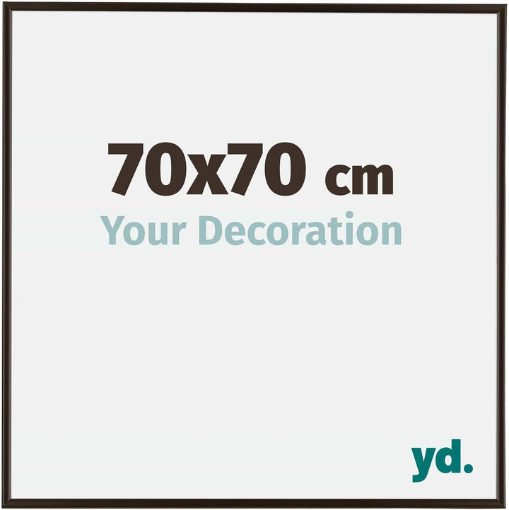 yd. Your Decoration - Bilderrahmen 70x70 cm - Bilderrahmen aus Kunststoff mit Acrylglas - Antireflex