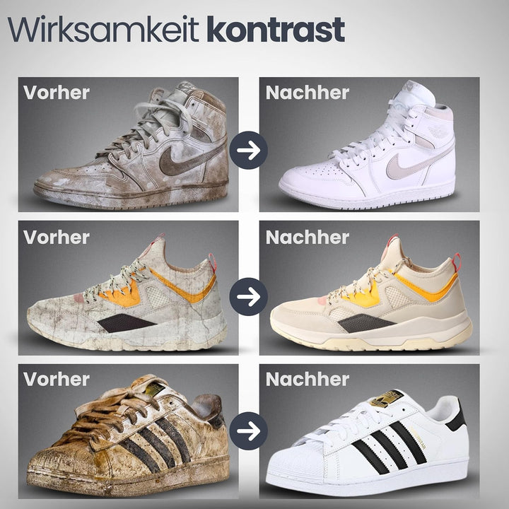 cleangang Premium Schuhputzset Reinigungsset Imprägnierspray Schuhe – Universelles Schuhpflegeset 7