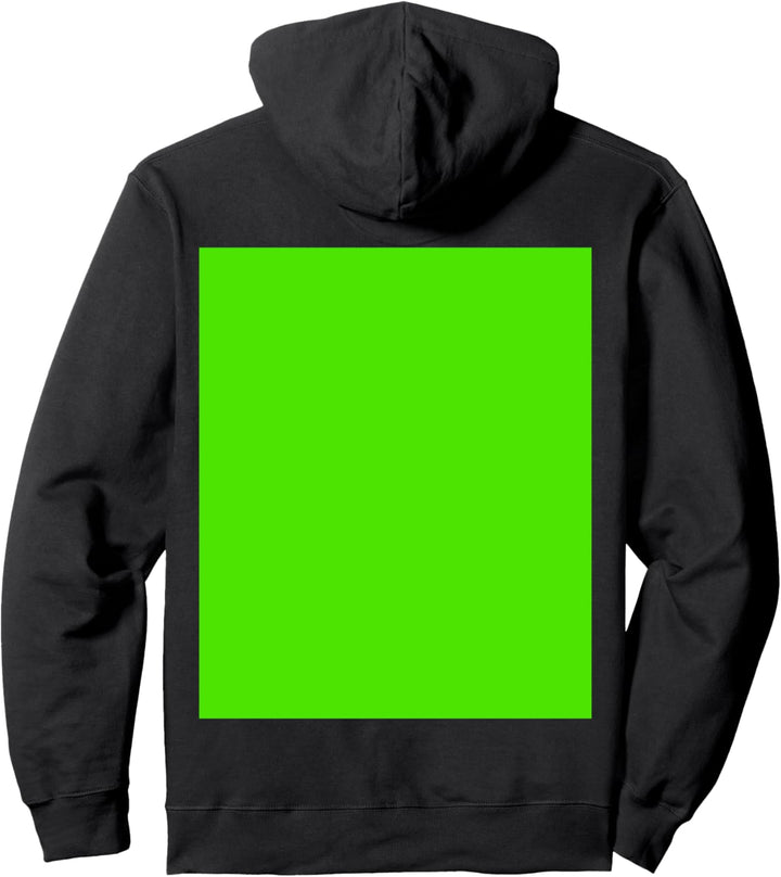 Grünes Siebdesign vorne und hinten Chroma Key Projektion Pullover Hoodie