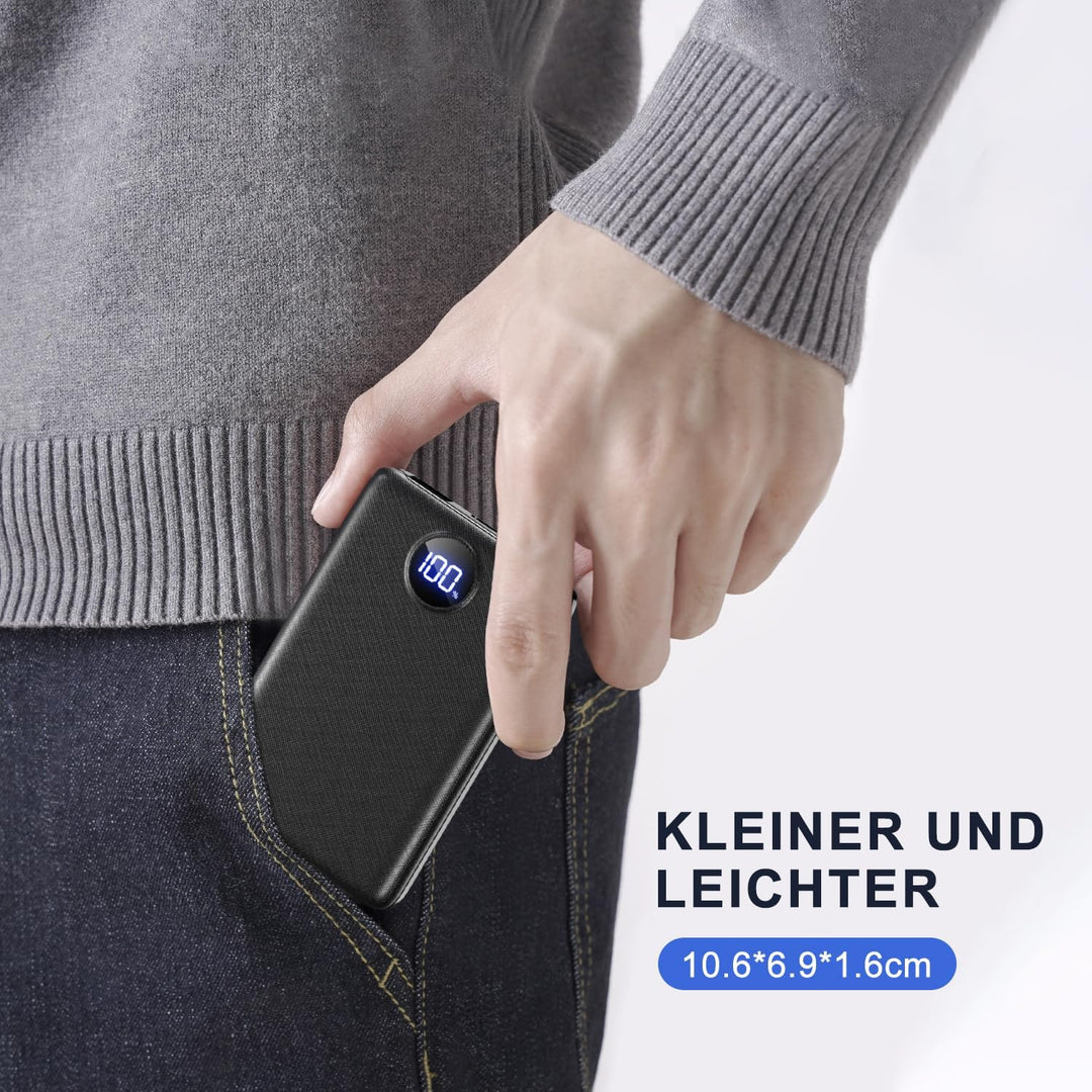 Power Bank Fast Charging 15000mAh, 22.5W Portable Charger(USB-C Input & Output), PD 3.0 QC 3.0 Exter