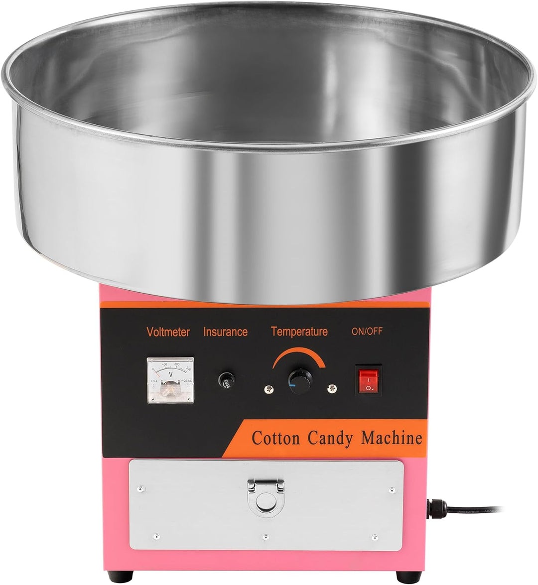 Professionelle Zuckerwattemaschine 980W – Elektrische Zuckerwatte Maschine aus Edelstahl mit Tempera