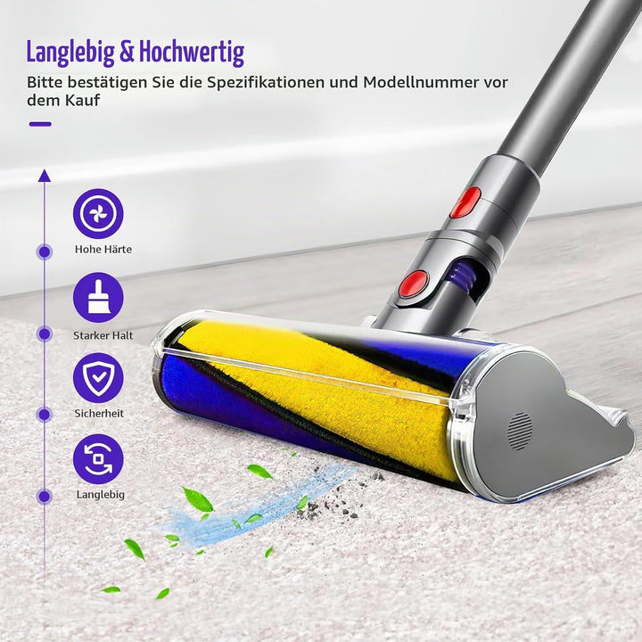 1 Stück Bürste Kompatibel mit Dyson V12/V15/Slim,für Dyson V12/V15 Slim Staubsauger Softwalzen,Ersat