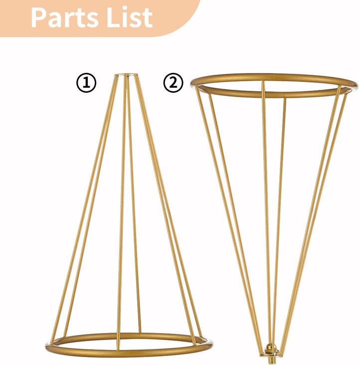NUPTIO Gold Hochzeit Tafelaufsätze für Tische: 68cm Hoch Metall Blume Trompete Vase 2 Stück Blume St