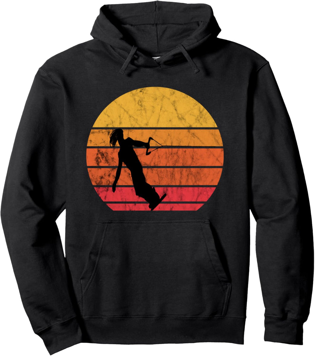 Wakeboard Retro Sunset Vintage Sonnenuntergang Wakeboarder Pullover Hoodie