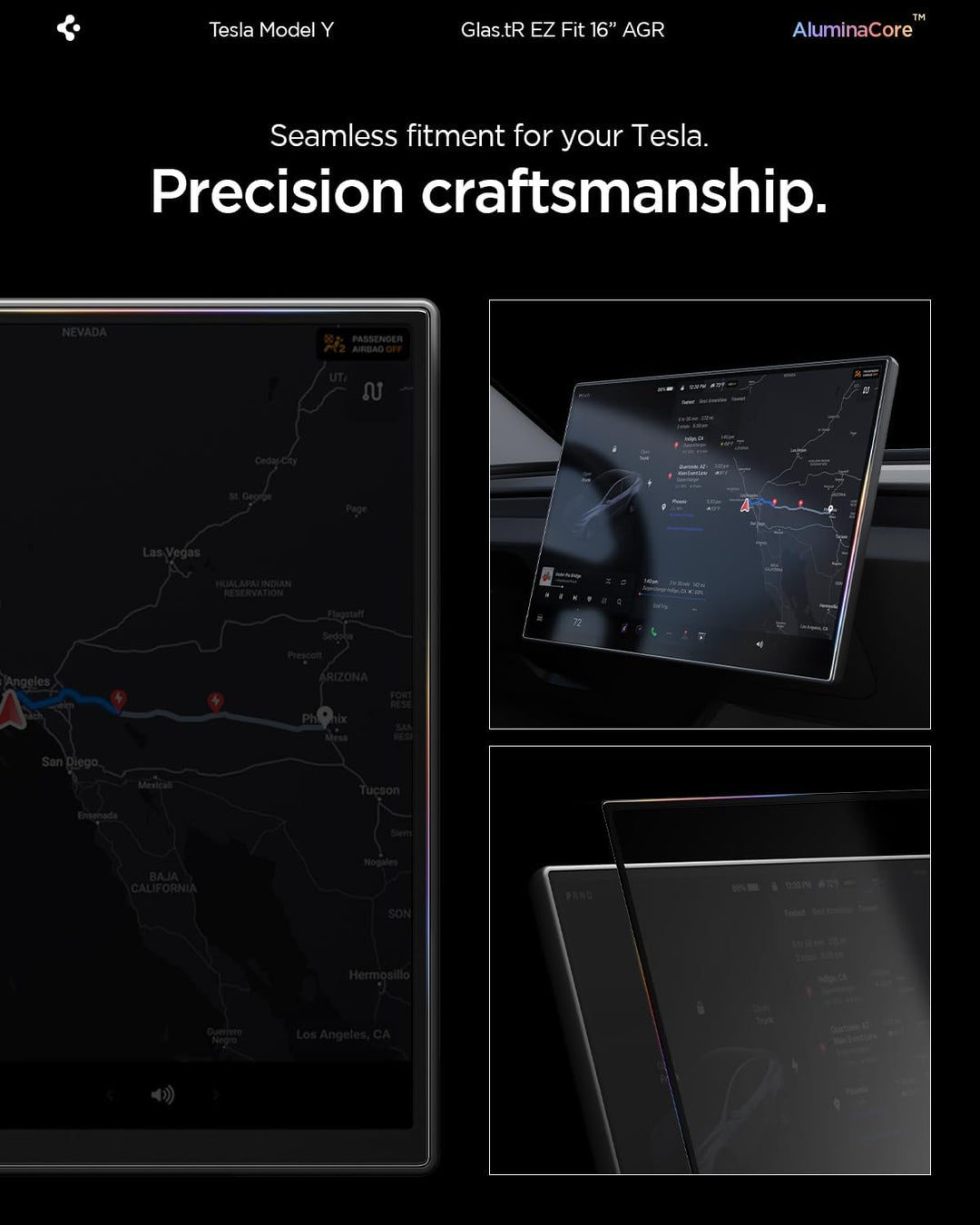 Spigen Glas.tR EZ Fit Schutzfolie für Tesla Model Y L(2026), Model Y Standard(2026), Model Y Perform