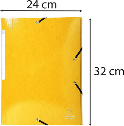 Exacompta 25er Pack Premium Einschlagmappe Iderama. Aus Colorspan-Karton DIN A4 mit 2 Gummizügen und