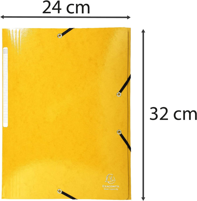 Exacompta 25er Pack Premium Einschlagmappe Iderama. Aus Colorspan-Karton DIN A4 mit 2 Gummizügen und