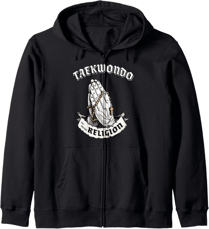 Taekwondo ist meine Religion I Lustiges Geschenk Kapuzenjacke