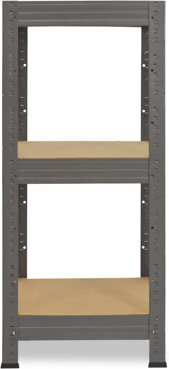 shelfplaza® 90x40x40cm Profi Schwerlastregal grau/Metallregal mit 3 Böden à 200kg Tragkraft/Kellerre
