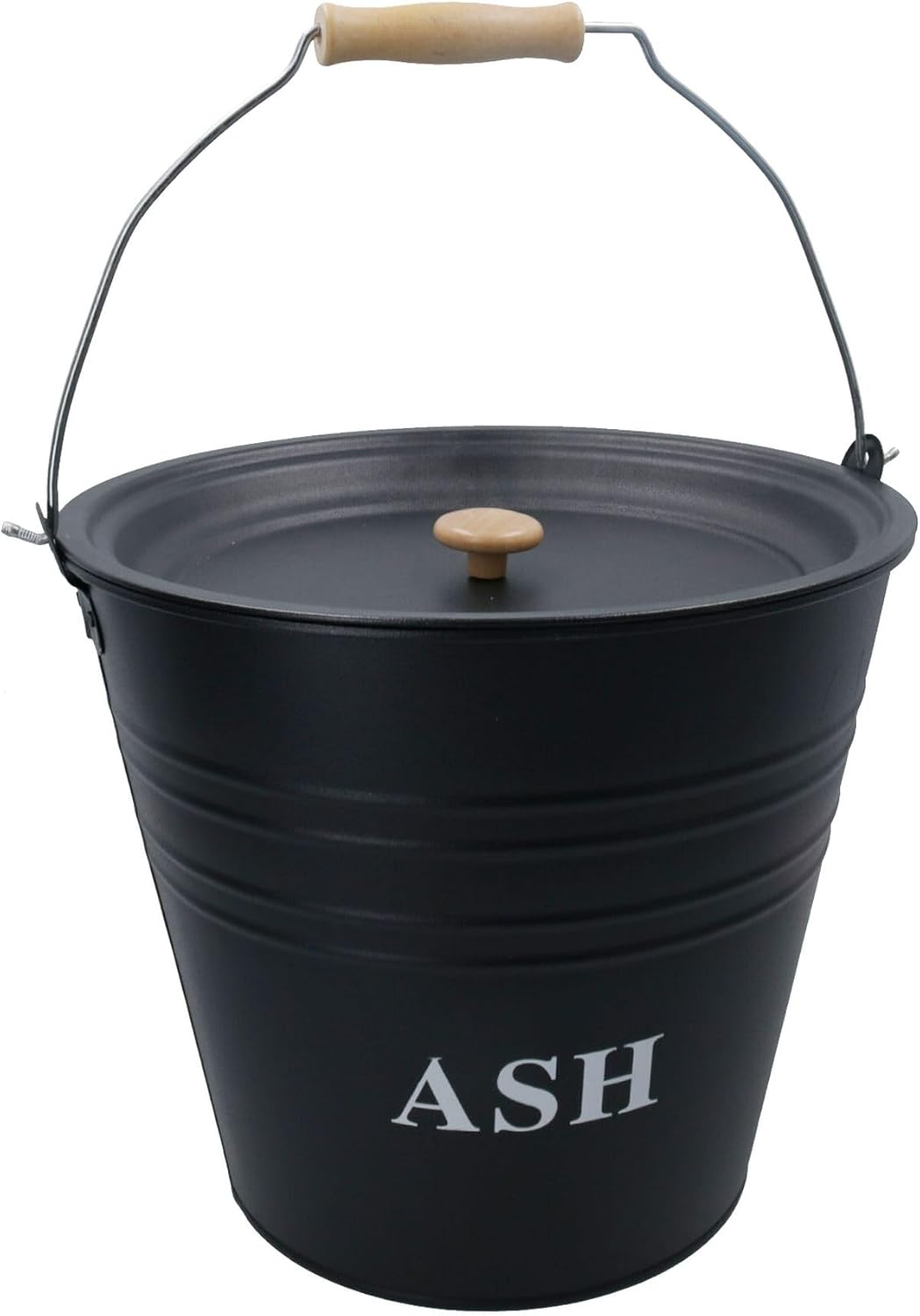 AB Tools Aschekübel aus Metall, 12 l, Deckel mit Deckel, Kamin, Kamin Mülleimer, Scuttle Halter, Koh