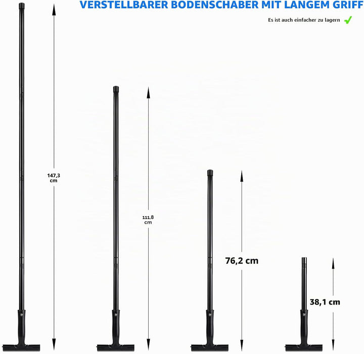 EHDIS Tapetenentferner Kit - Fensterschaber mit Ausziehbarer Griff(120cm), 20 Ersatzklingen und Hand