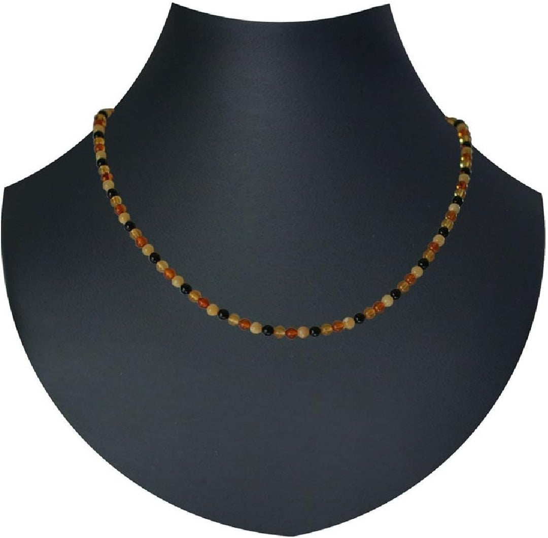 InCollections Damen-Bernsteinkette 45 cm 4 mm Kugeln bunt 5440440013850
